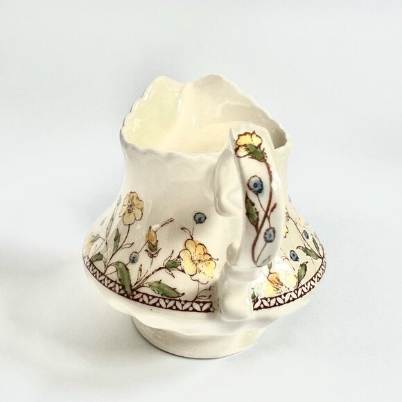 Vernon Kilns Hibiscus Creamer Hand Painted Vintage Floral Ceramic 1940s-1950s - Picture 2 of 7